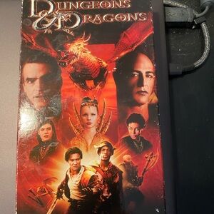 Vintage DUNGEONS AND DRAGONS VHS tape, used.